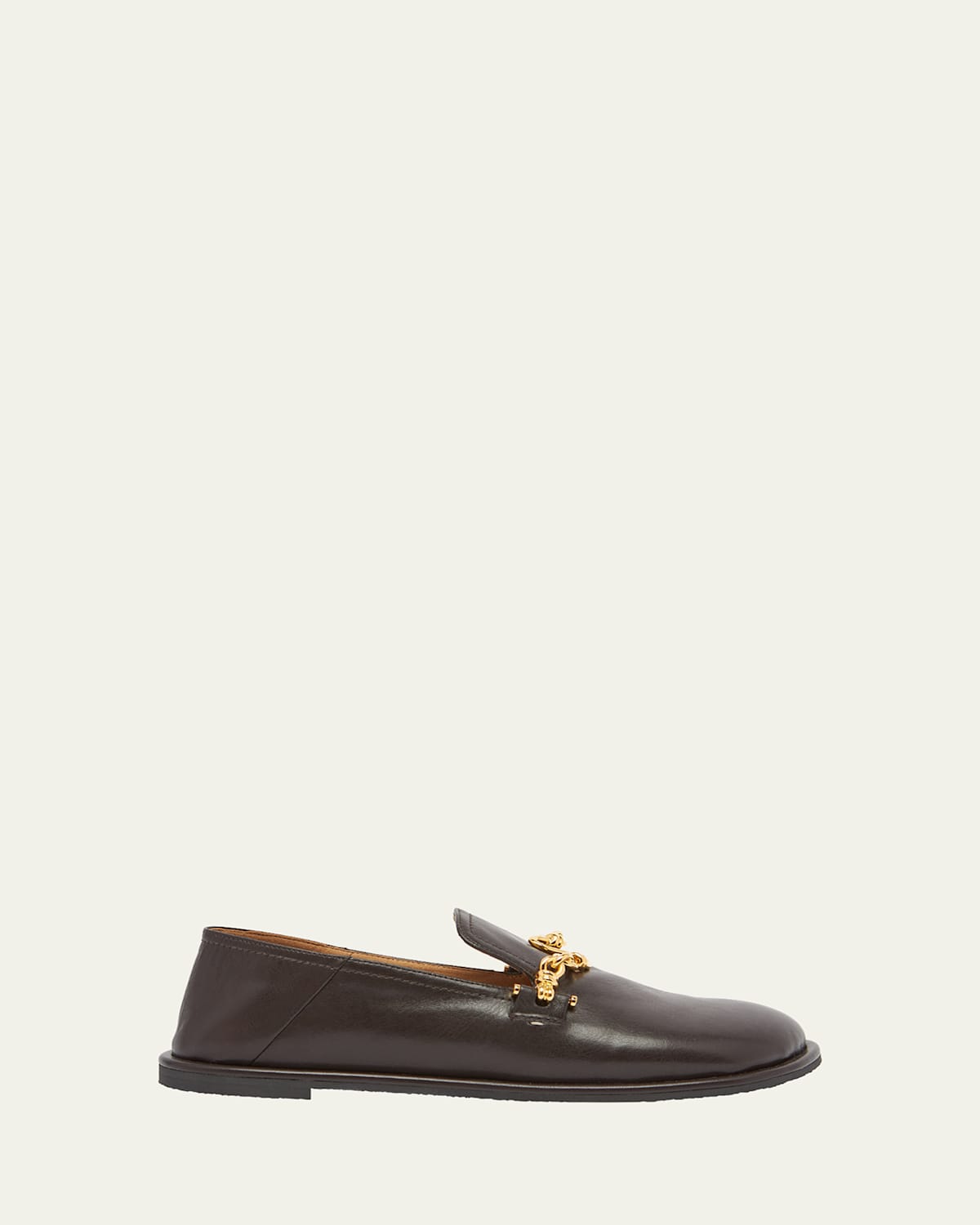 Stella Mccartney Ryder Vegan Leather Chain Loafers In Coffee