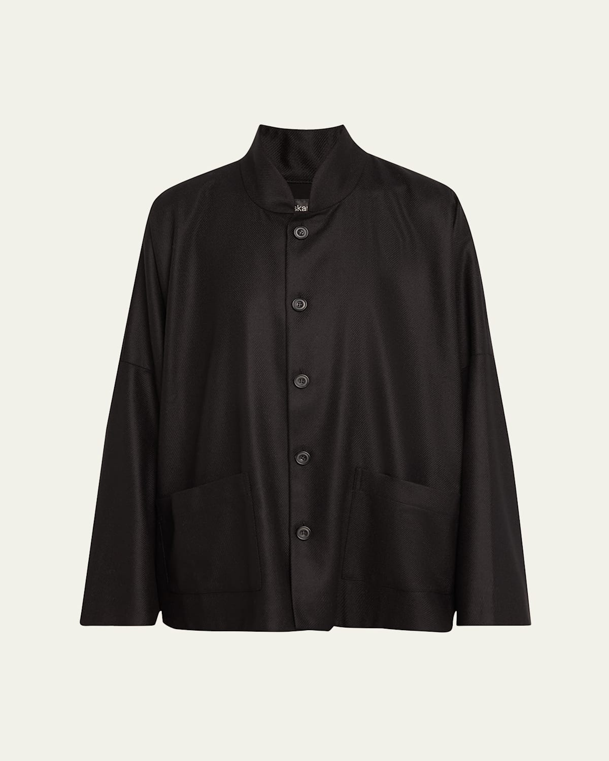 Button-Front Imperial Jacket w/ Chinese Collar (Mid Plus Length)