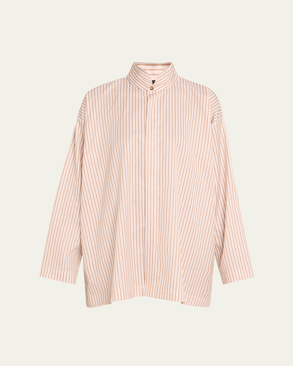 Slim A-Line Long Shirt with Double Stand Collar