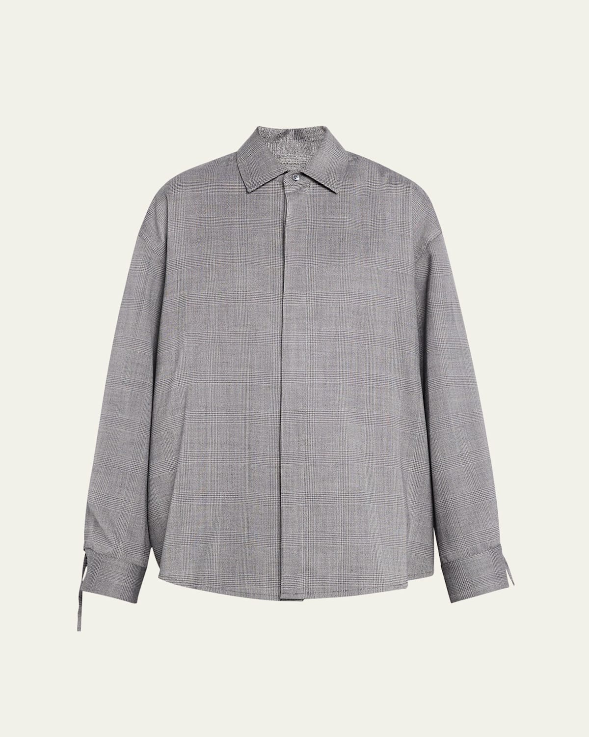Keanu Check Wool Ruched Shirt