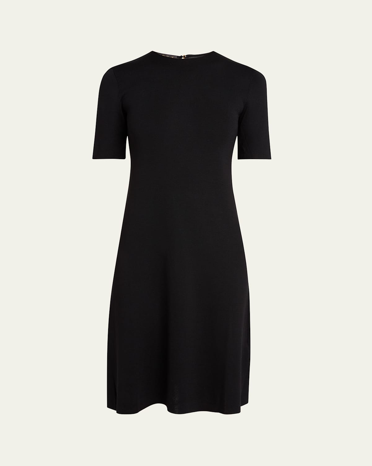 Loro Piana Lyskamm Short-sleeve Silk Dress In Black
