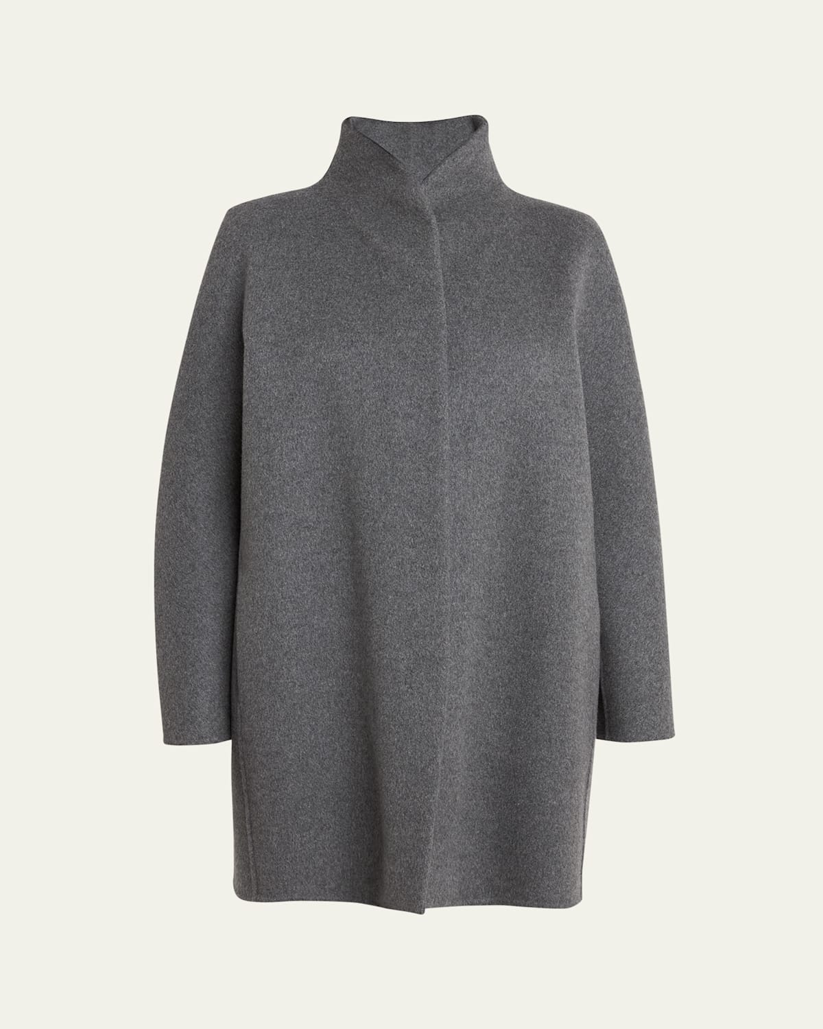 Loro Piana Scotty Double Baby Cashmere Single-breasted Coat In Grey Melange