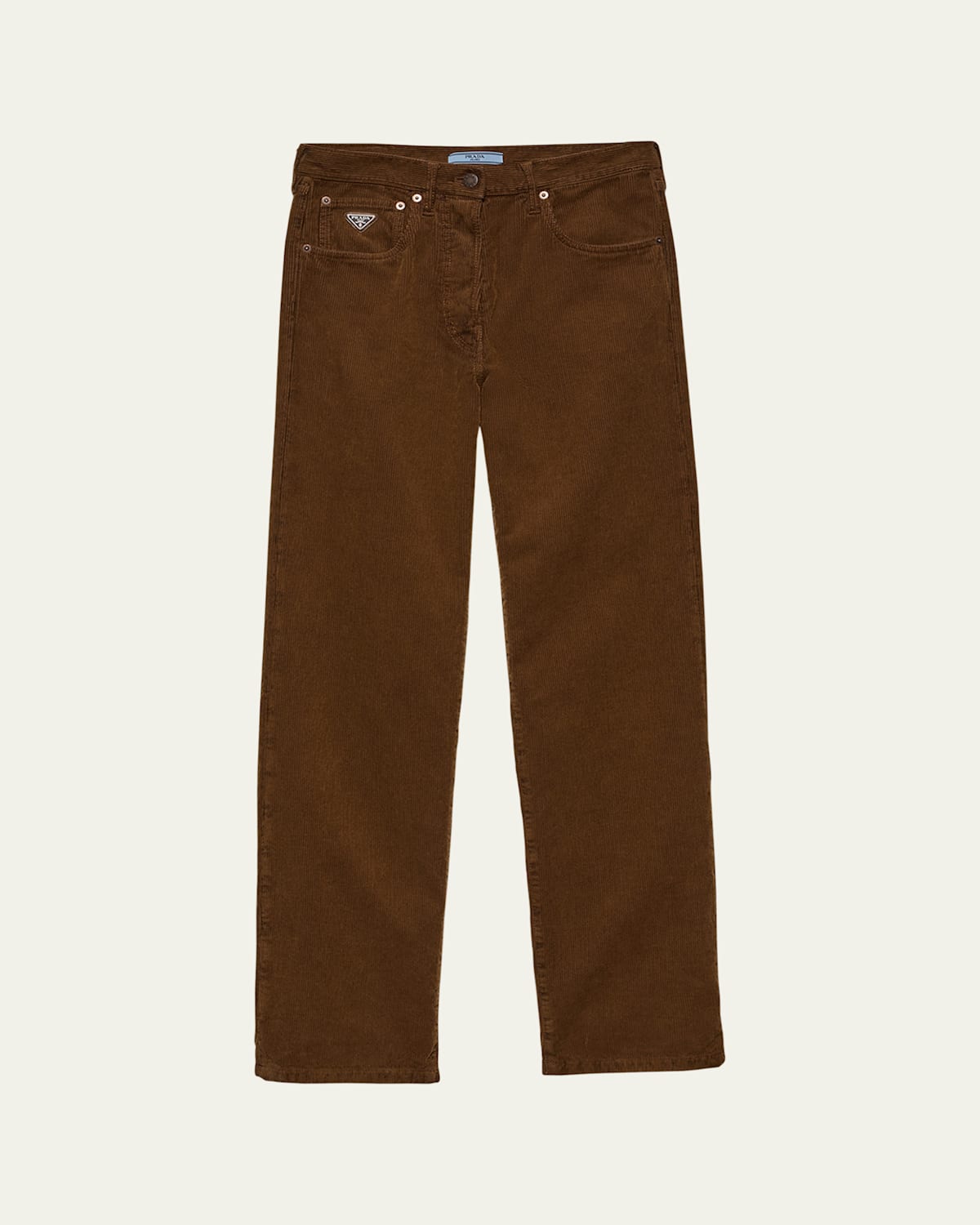Prada Caramel-coloured Corduroy Trousers Women In Caramel