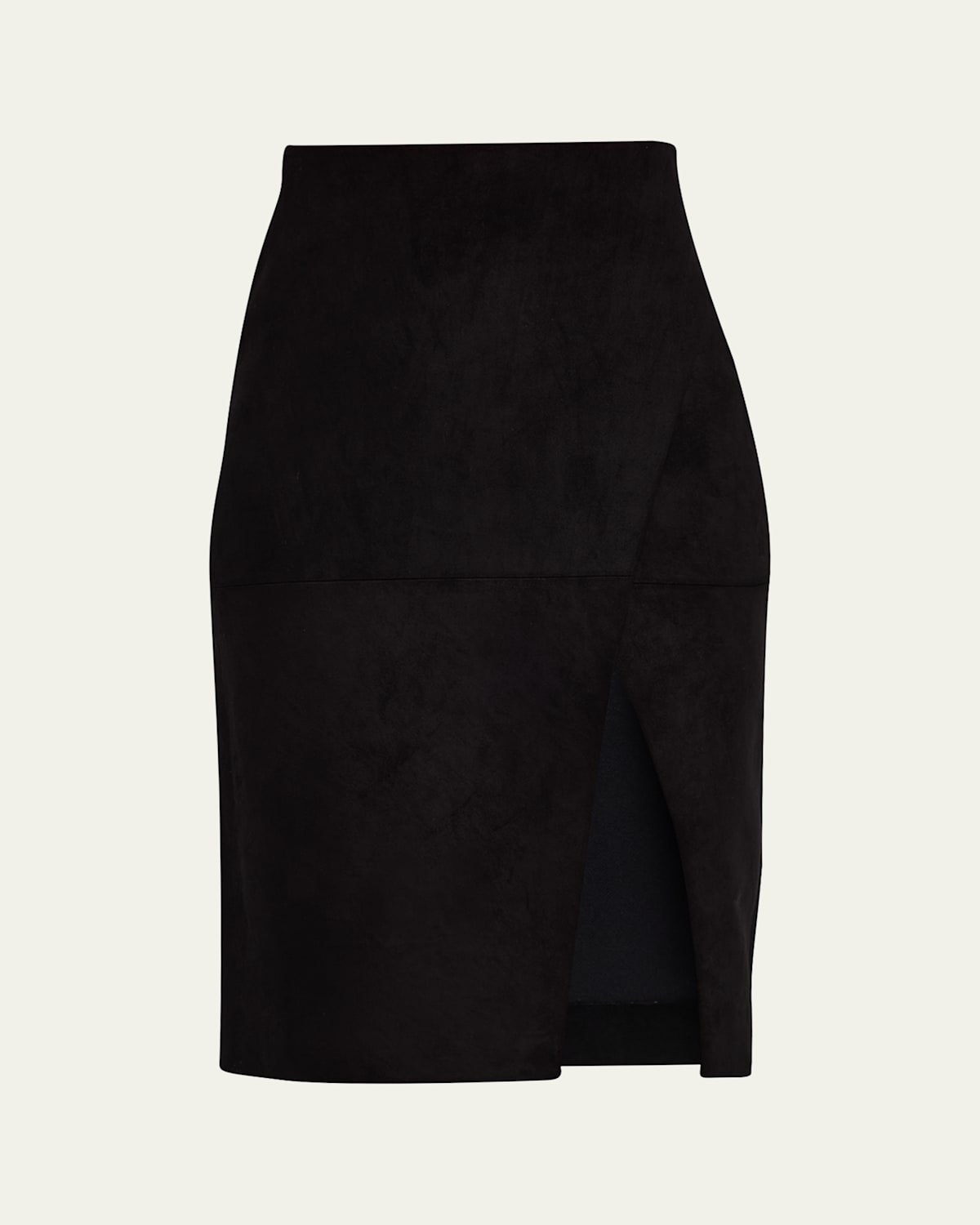 Siobhan Suede Front Slit Wrap Midi Skirt