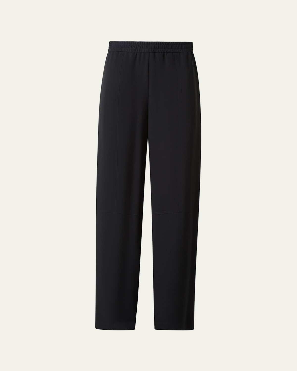 Akris Chrissa Drawstring Tapered Leg Silk Pants In Black
