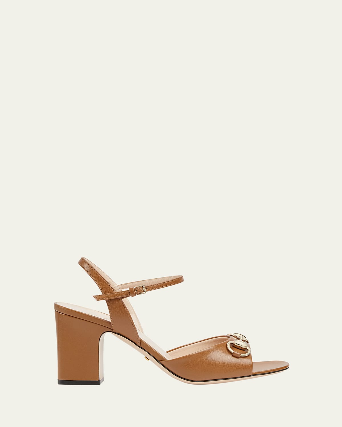 GUCCI LADY HORSEBIT LEATHER SANDALS 