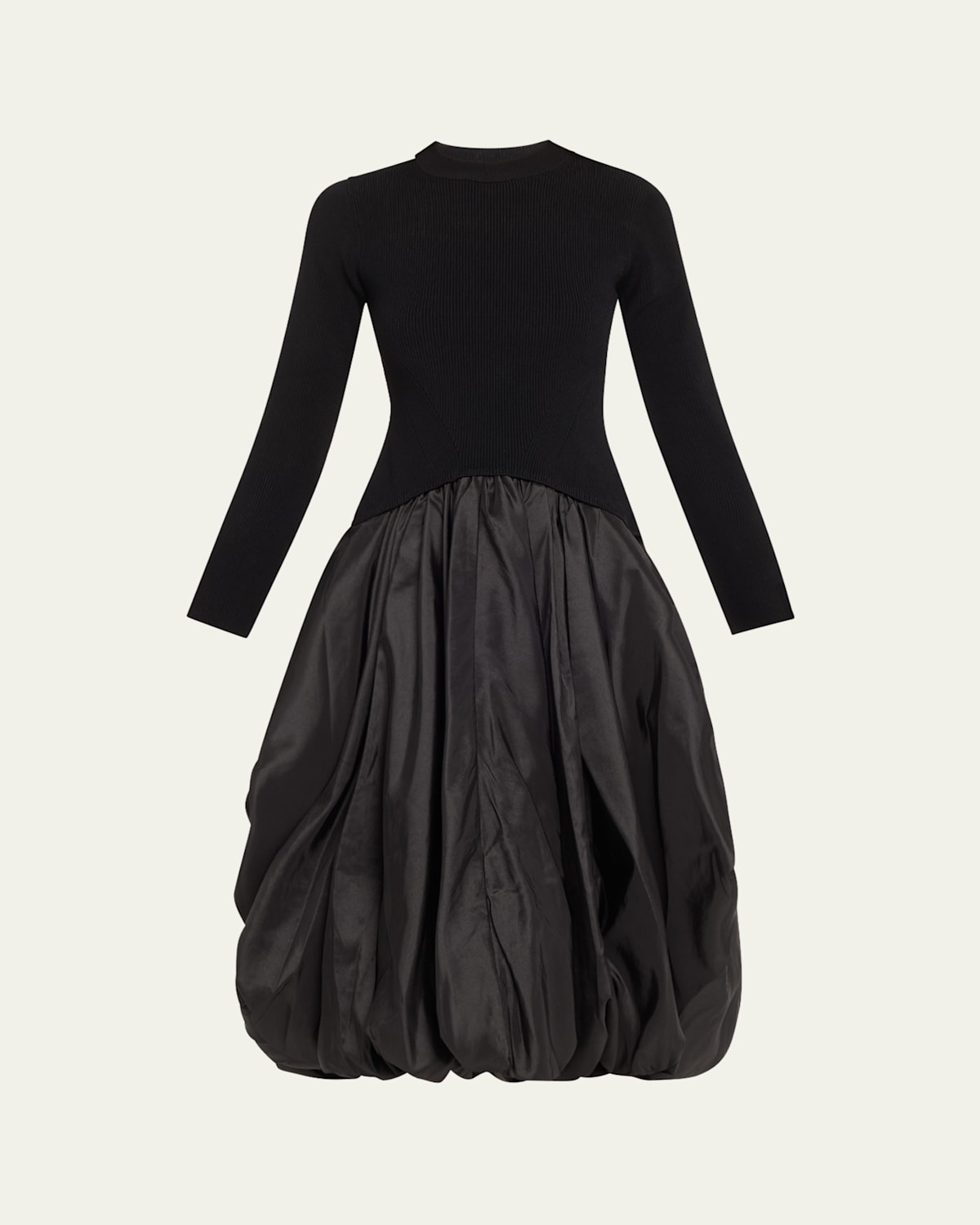 Simkhai Kenlie Mock Neck Midi Dress In Black