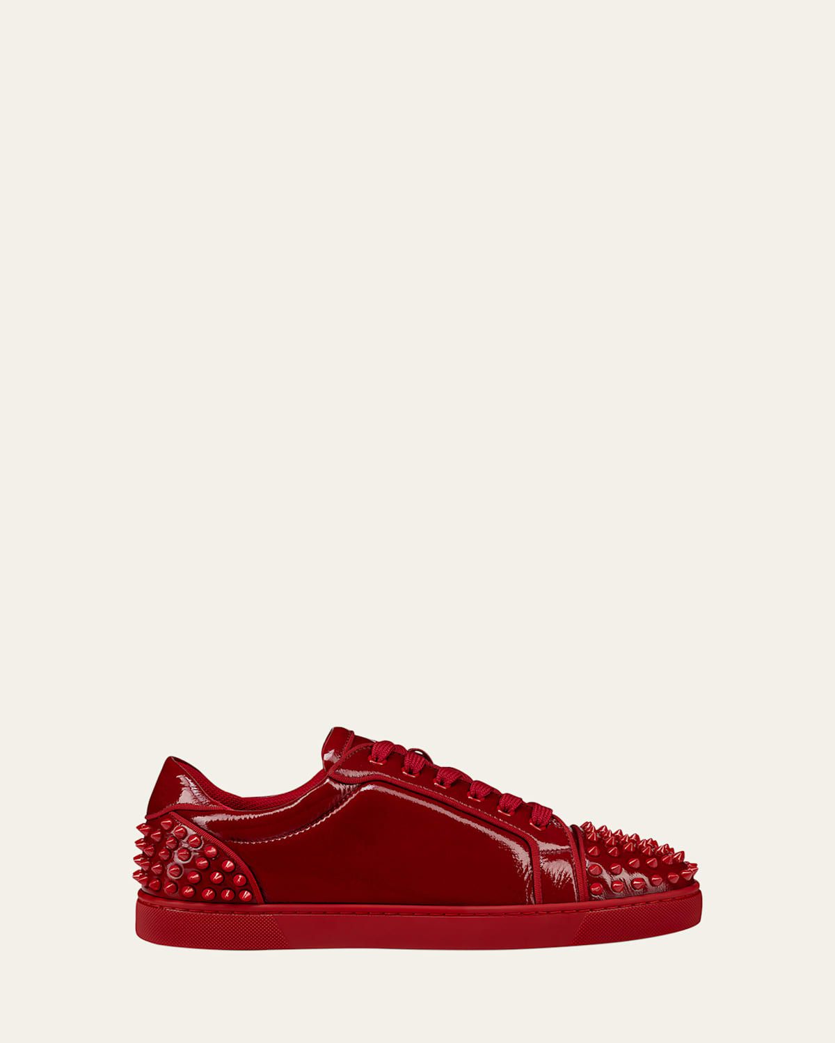 Christian Louboutin Men s Seavaste 2 Patent Leather Low top Sneakers In Red ModeSens