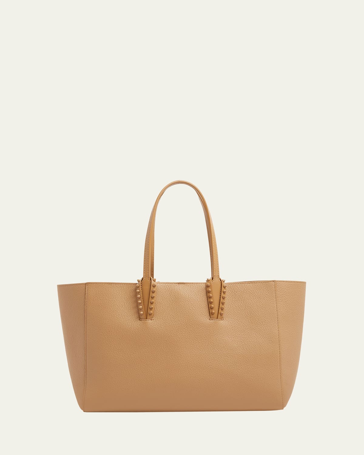 Christian Louboutin Cabata Soft Small Tote Bag In Grained Leather In Lionne