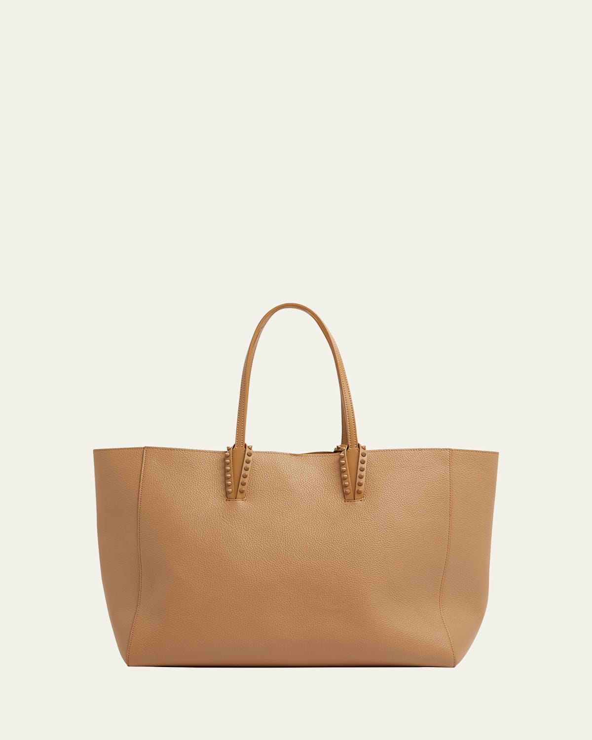 Christian Louboutin Cabata Soft Large Tote Bag In Grained Leather In Black
