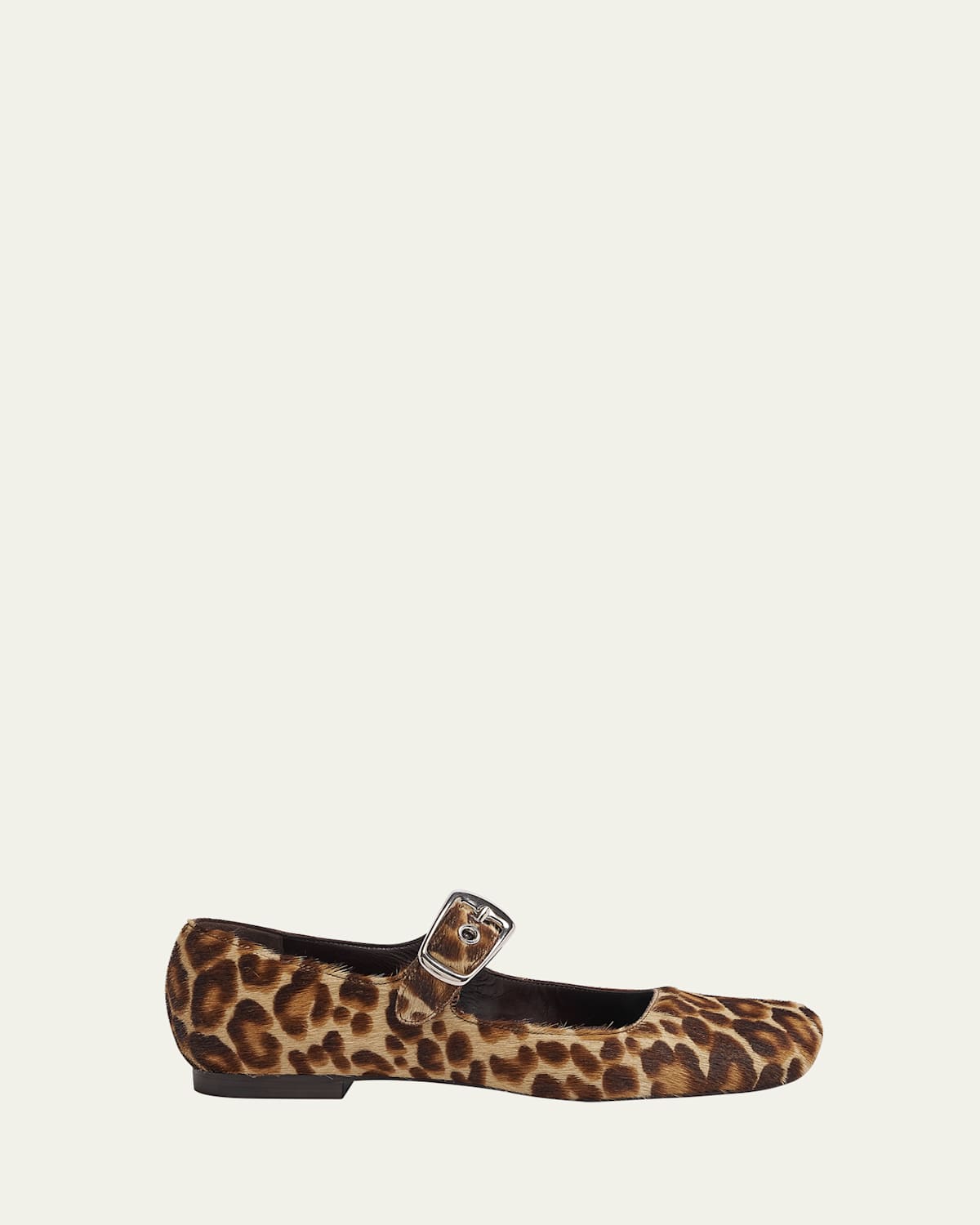 Polly Leopard Mary Jane Ballerina Flats