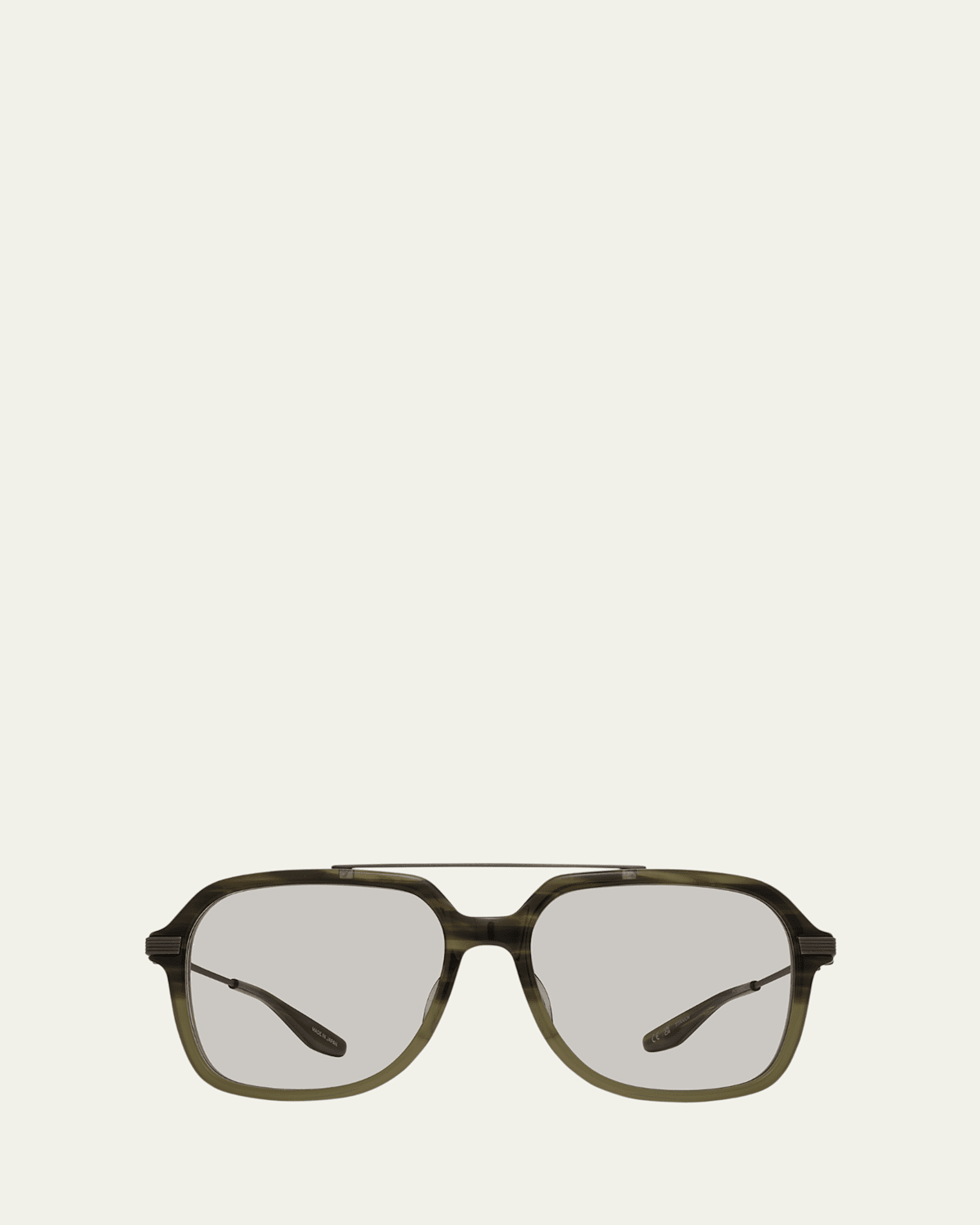 Barton Perreira D. Ellis Plastic & Titanium Aviator Sunglasses In Resgummoc
