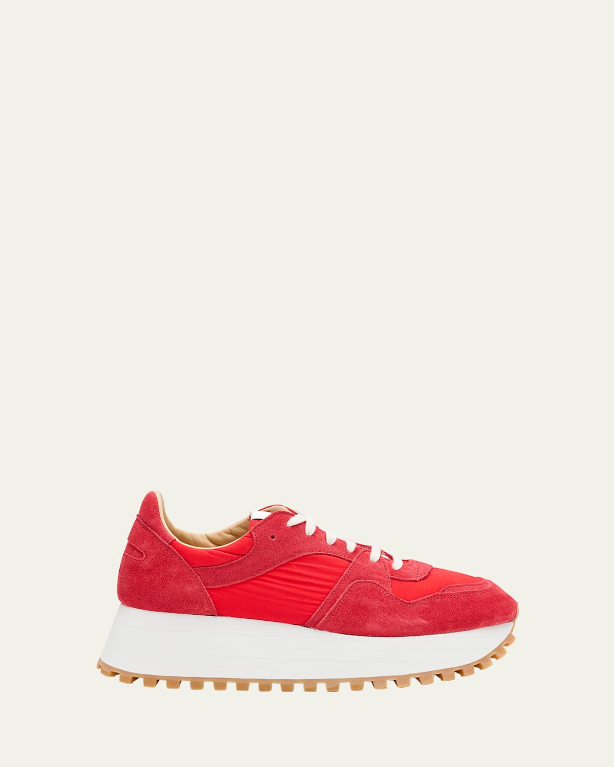 Comme Des Garcons Comme Des Garcons X Spalwart X Spalwart Suede Platform Runner Sneakers In Red