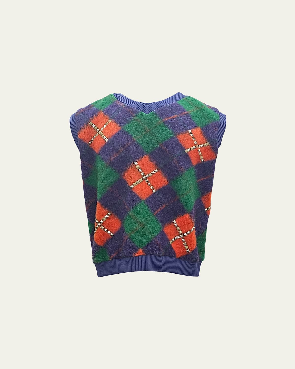 Men's Tanner Studded Argyle Sweater Vest