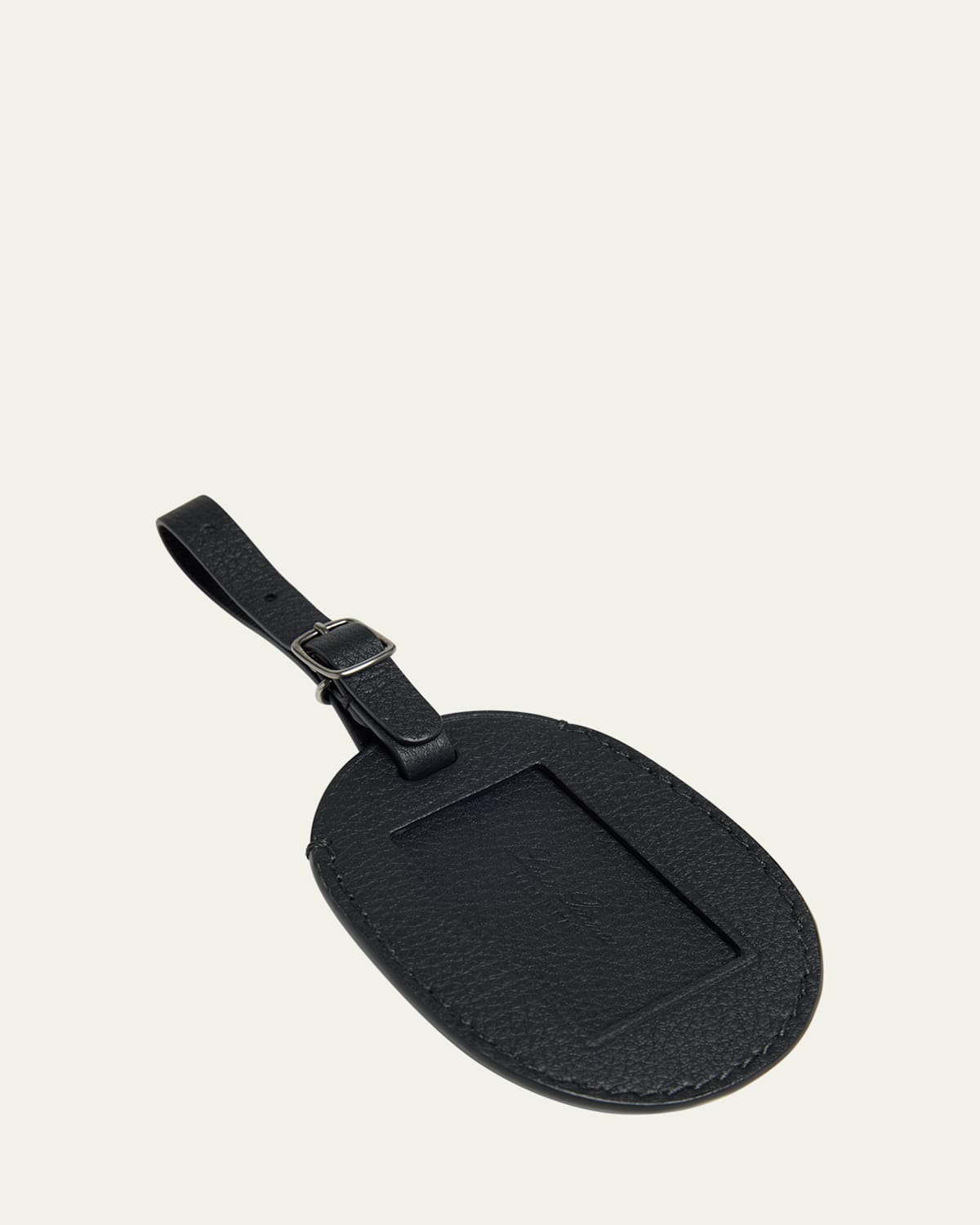 Men's Leather Oval Luggage Tag