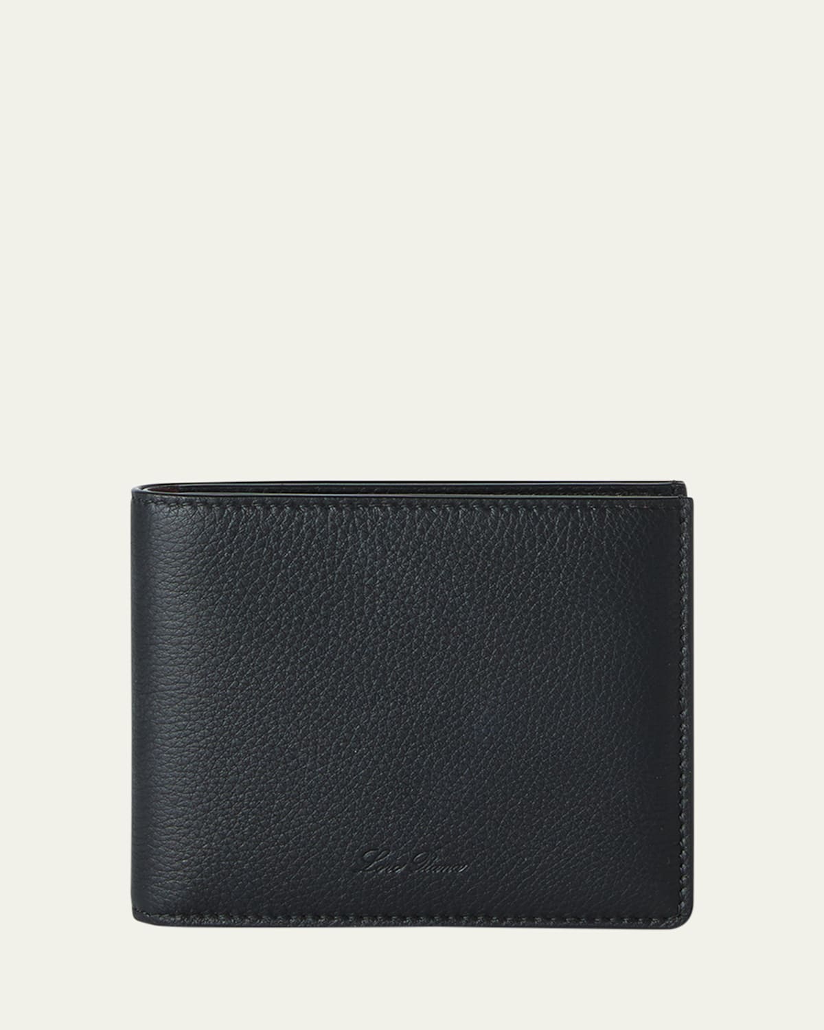 Men's Grained Leather Bifold Wallet