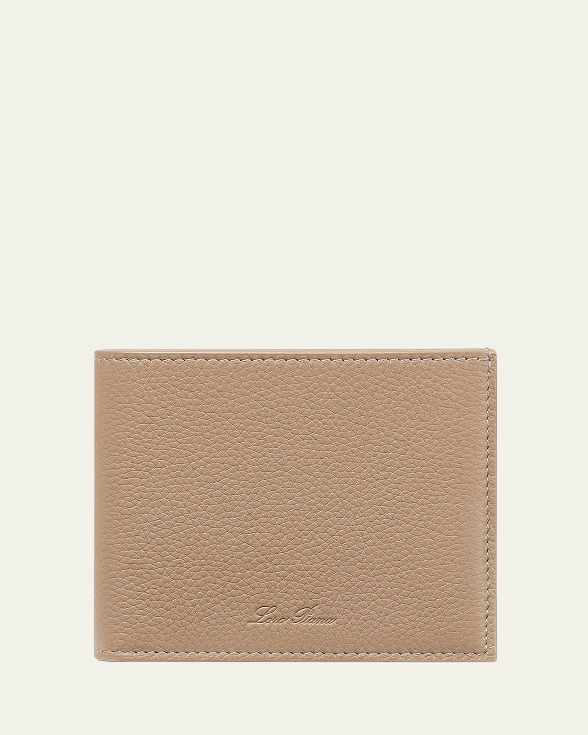 Men's Grained Leather Bifold Wallet
