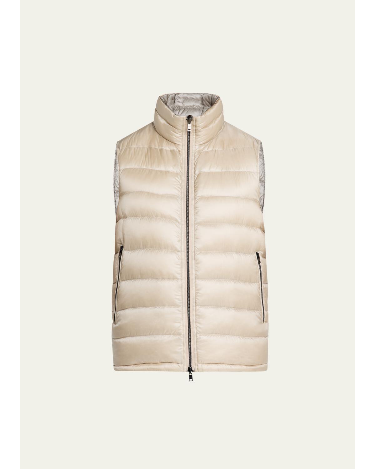 Men'S Reversible Down Nylon Vest