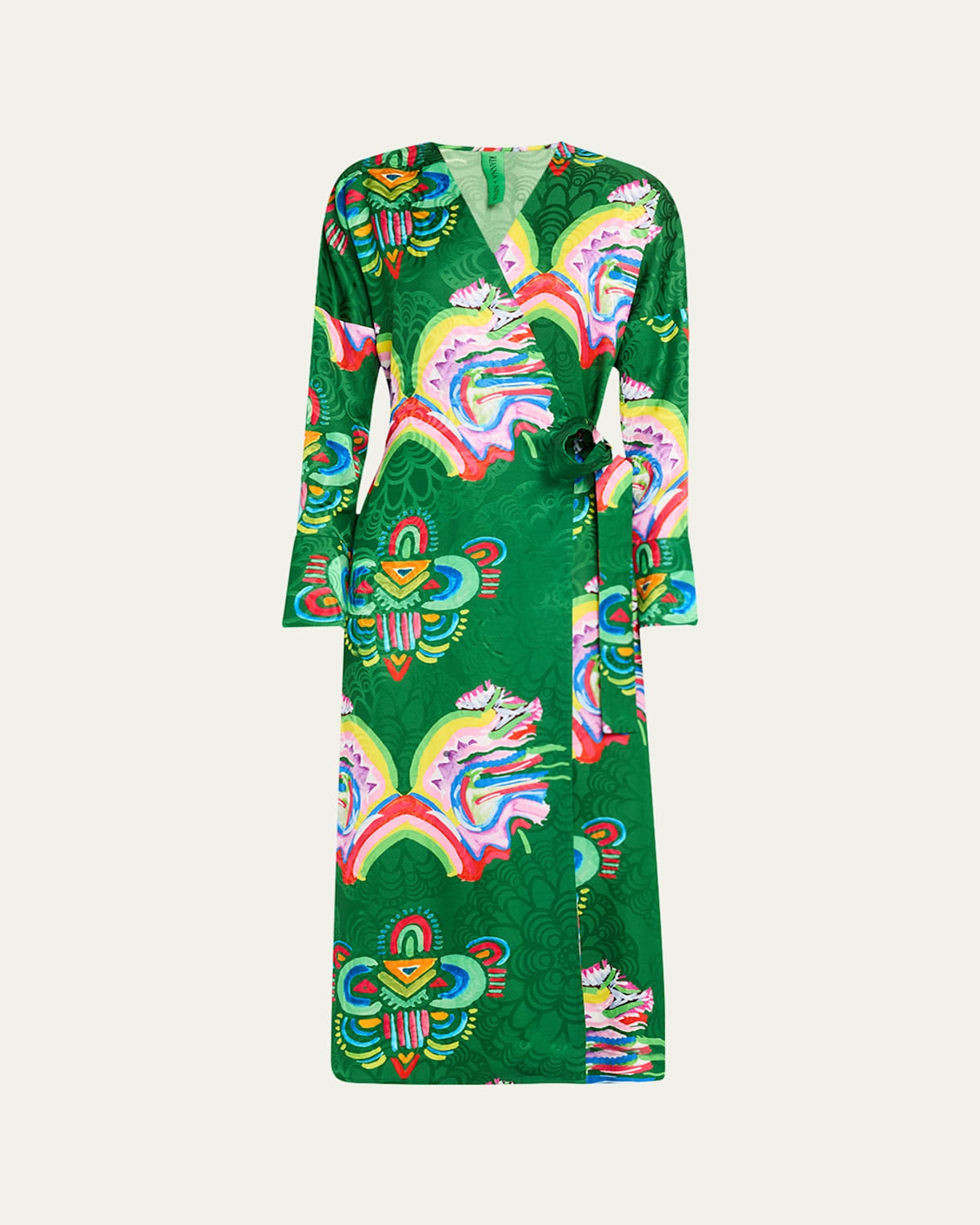 Maggie Fantasia Print Wrap Dress