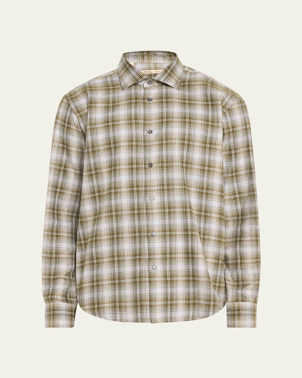 Men's Plaid Flannel Casual Button-Down Shirt