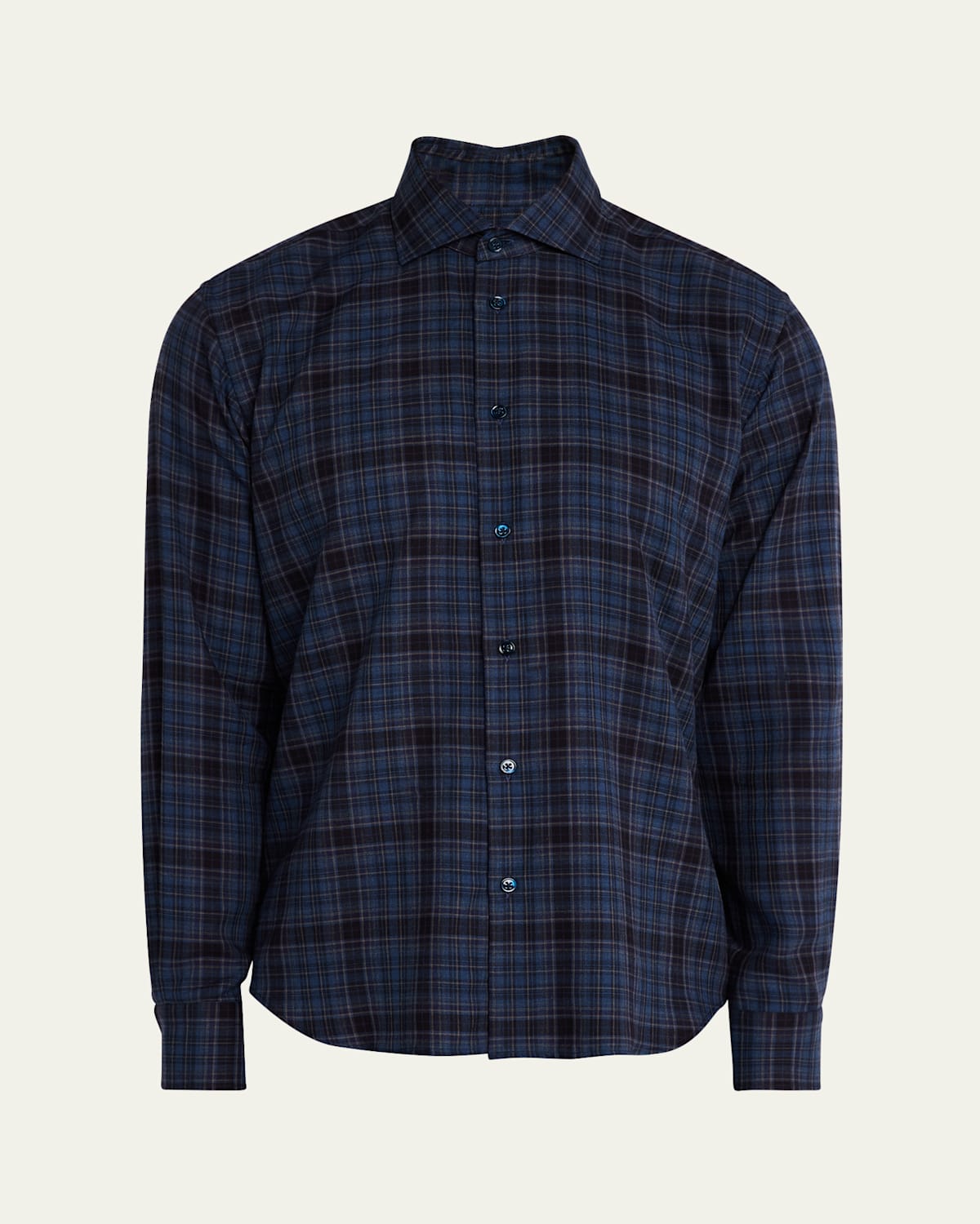 Men's Plaid Casual Button-Down Shirt