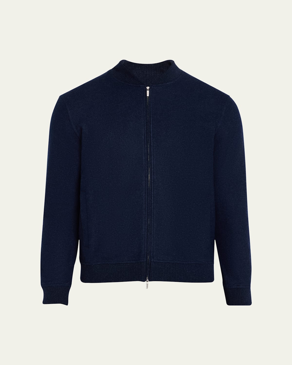 Men's Cashmere Jersey Full-Zip Blouson