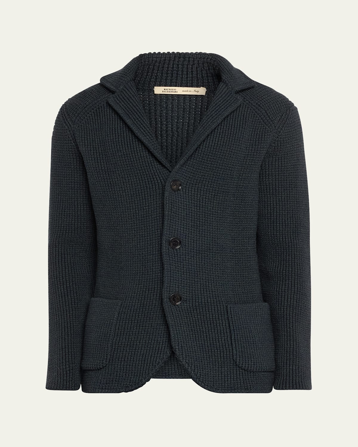Men's Brenta Wool Knit Sweater Jacket