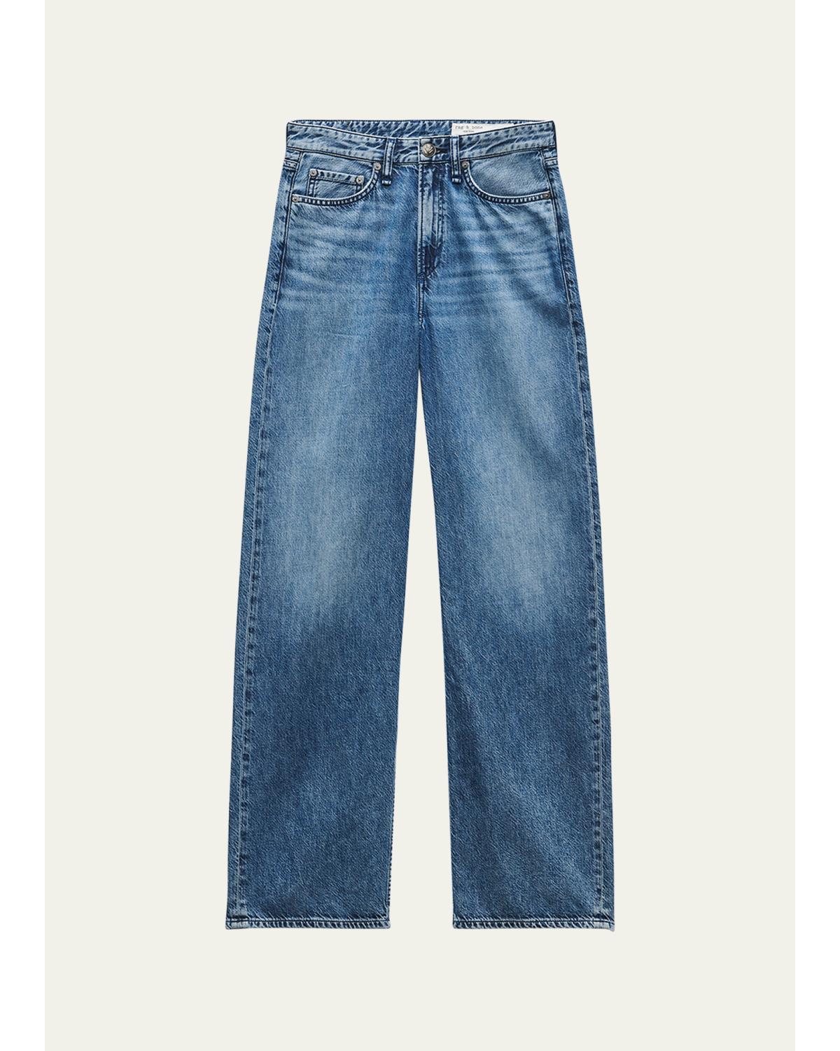 Featherweight Logan Mid-Rise Wide Jeans
