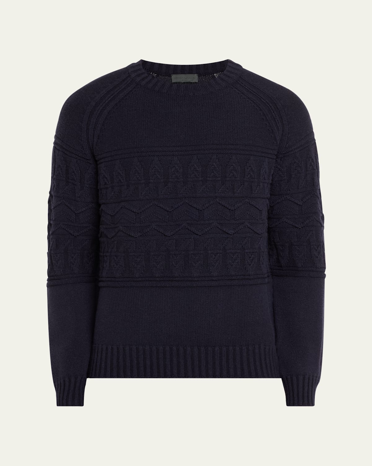 Men's Cashmere Cable Crewneck Sweater