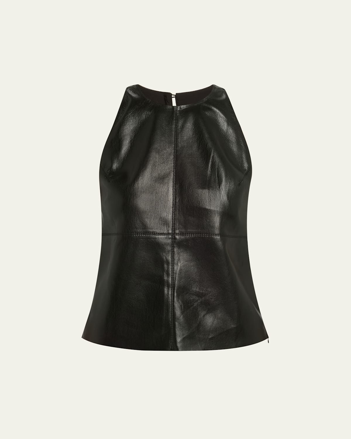 Teza Sleeveless Alt-Leather Top