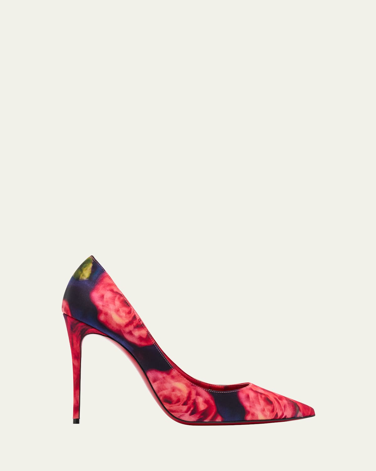 Christian Louboutin Kate 100 Crepe Satin Pumps In Multi