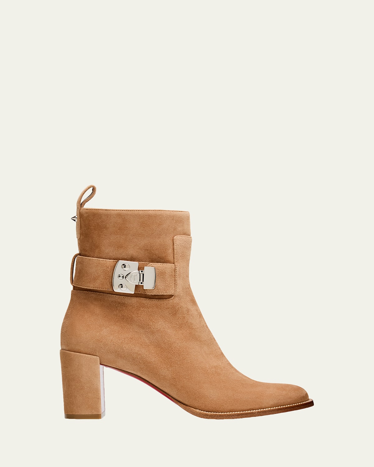 Christian Louboutin 70mm Lock Suede Booties In Multi