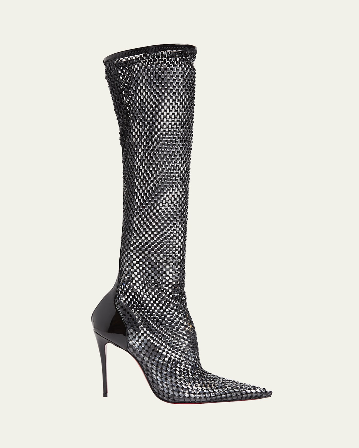 Kate Mesh Red Sole Stiletto Boots