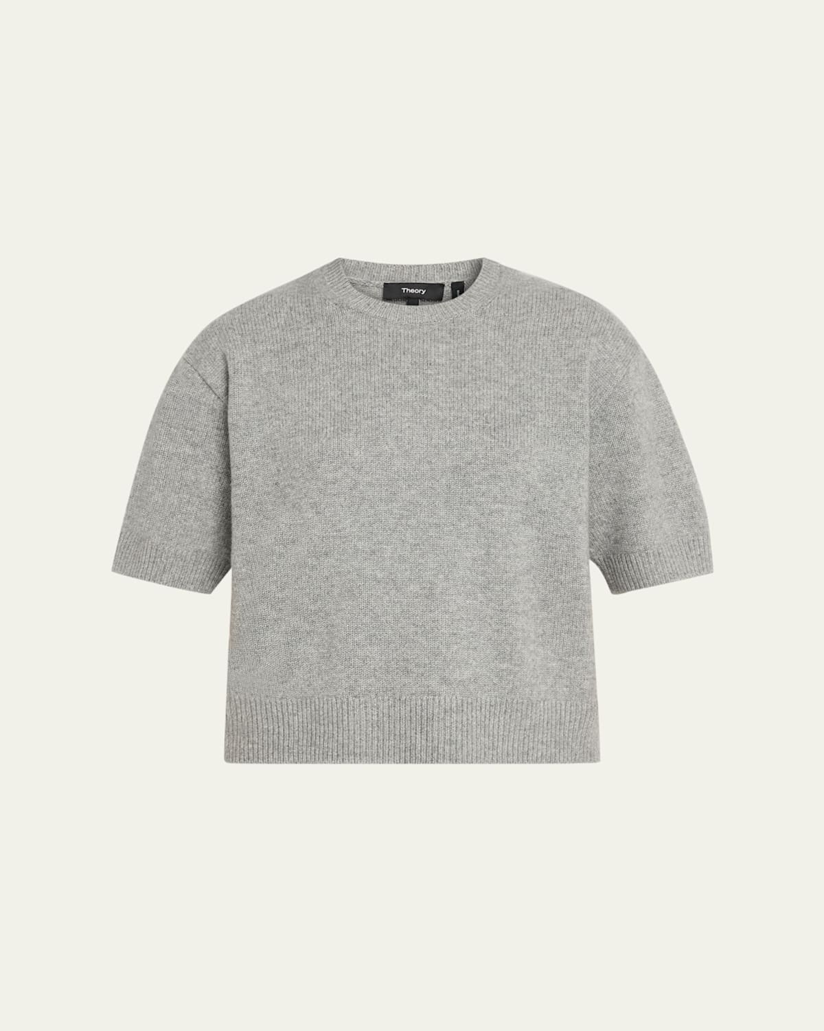 Theory Cashmere Cropped Short-sleeve T-shirt