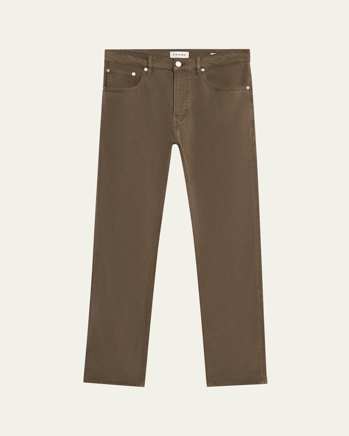 Frame Modern Straight Leg Five-pocket Twill Pants In Green