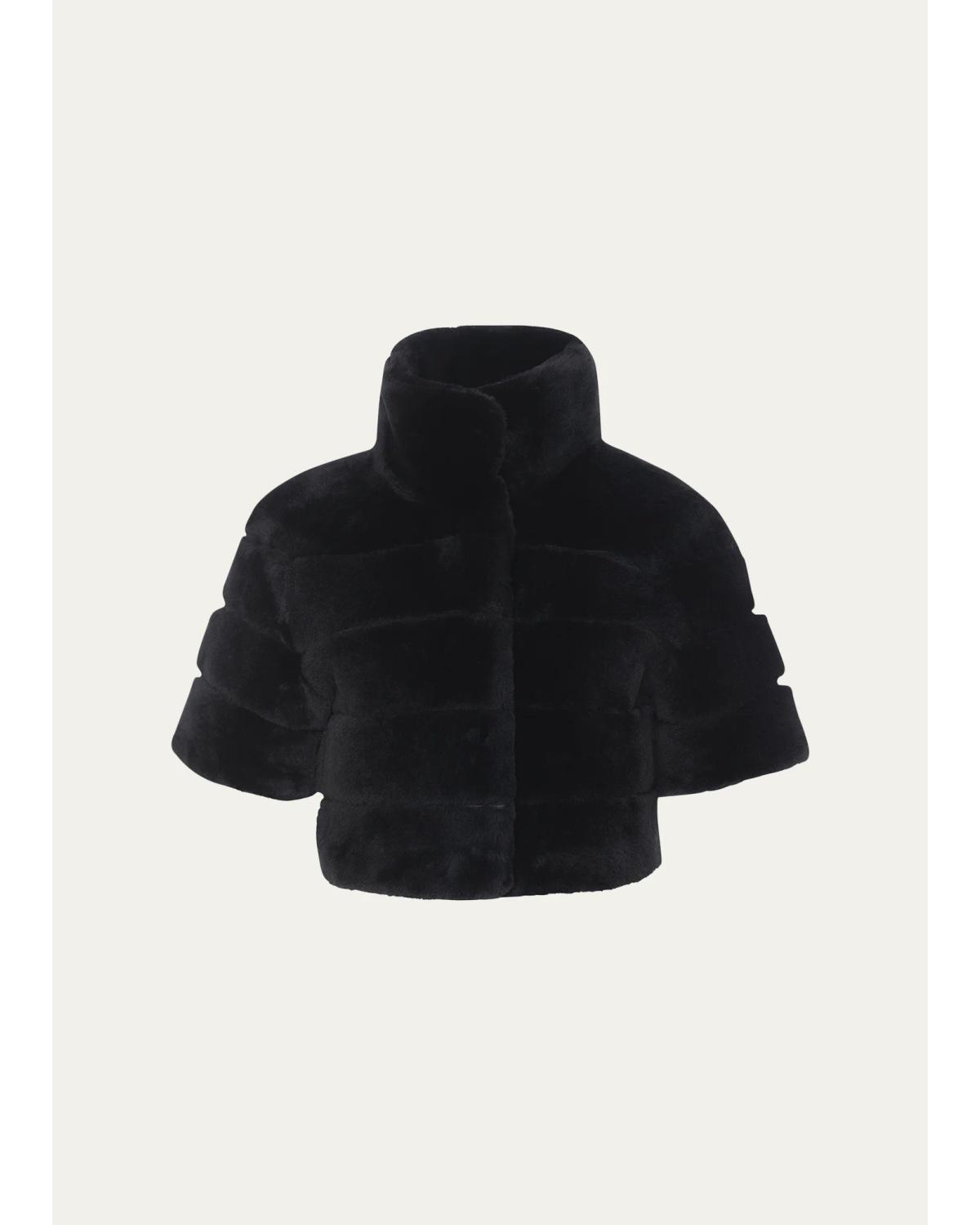 Reversible Lamb Shearling Bolero Jacket