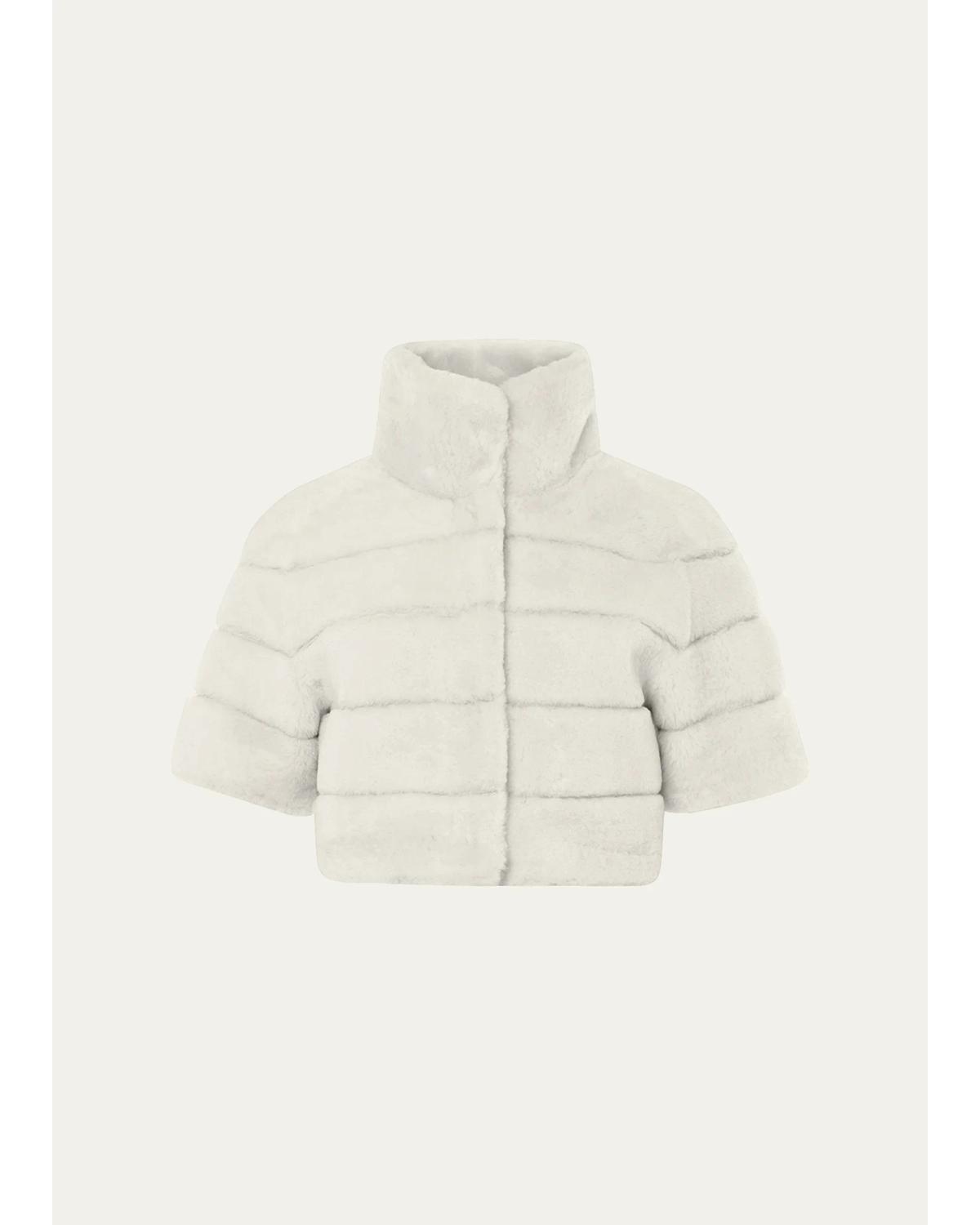 Reversible Lamb Shearling Bolero Jacket