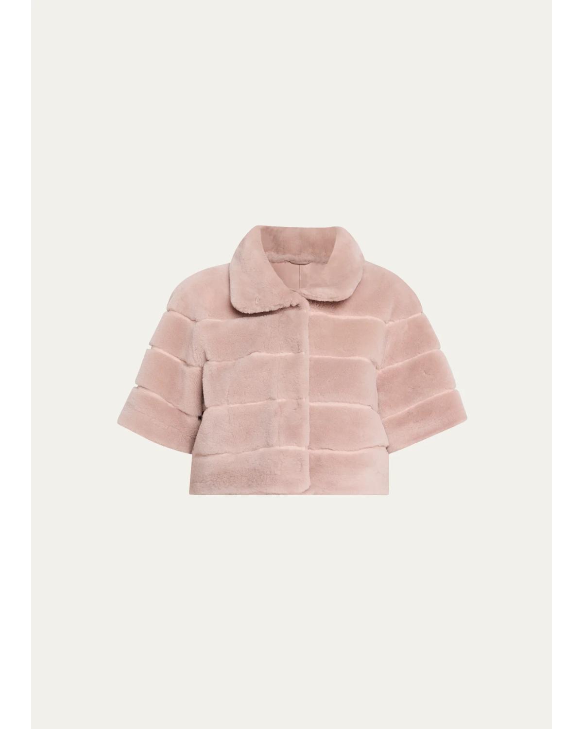 Reversible Lamb Shearling Bolero Jacket