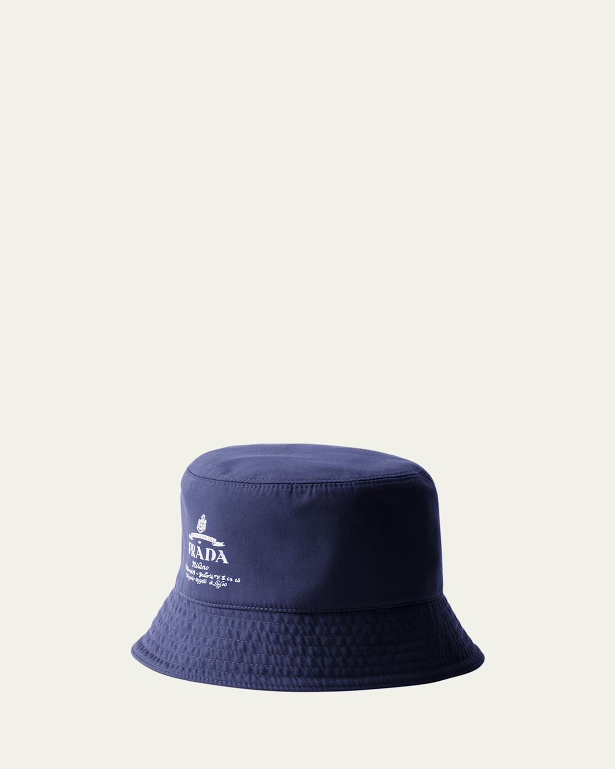 Prada Men's Reversible Cotton Logo Bucket Hat