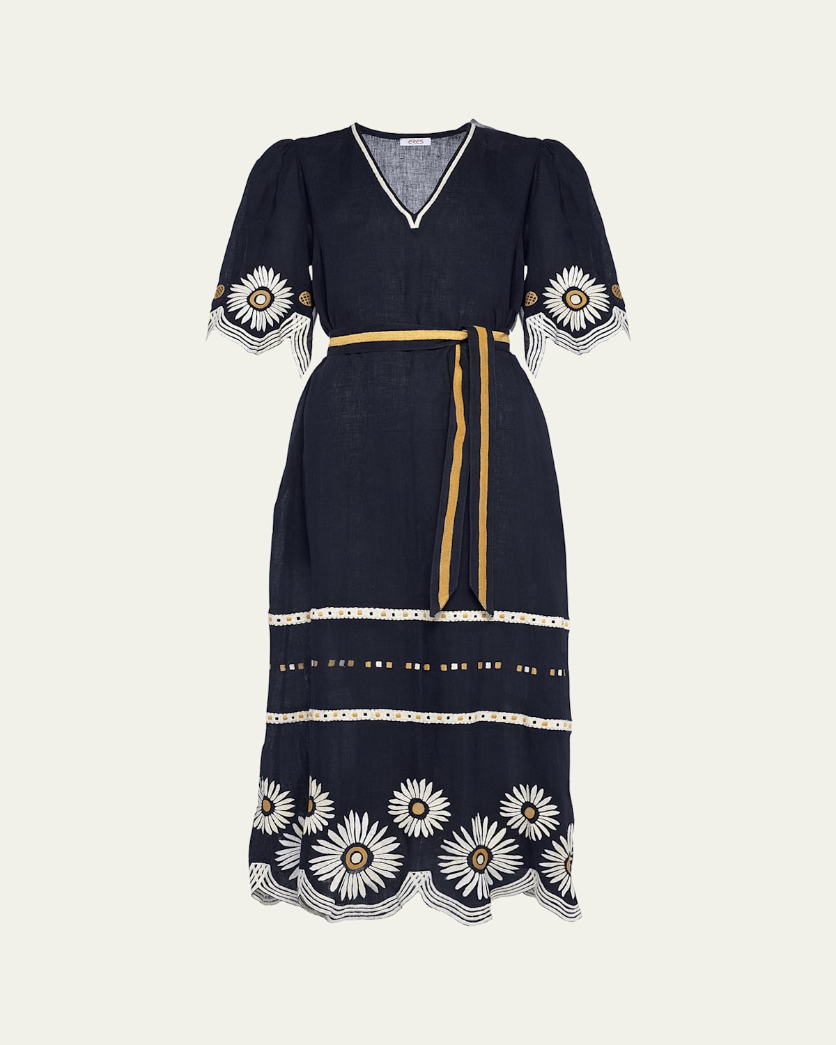 Hortense Embroidered Midi Dress