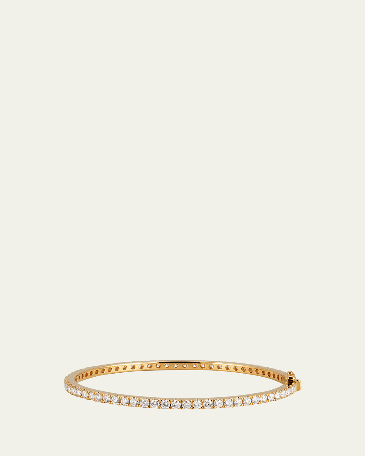 18K Yellow Gold Diamond Bangle, 55x46mm