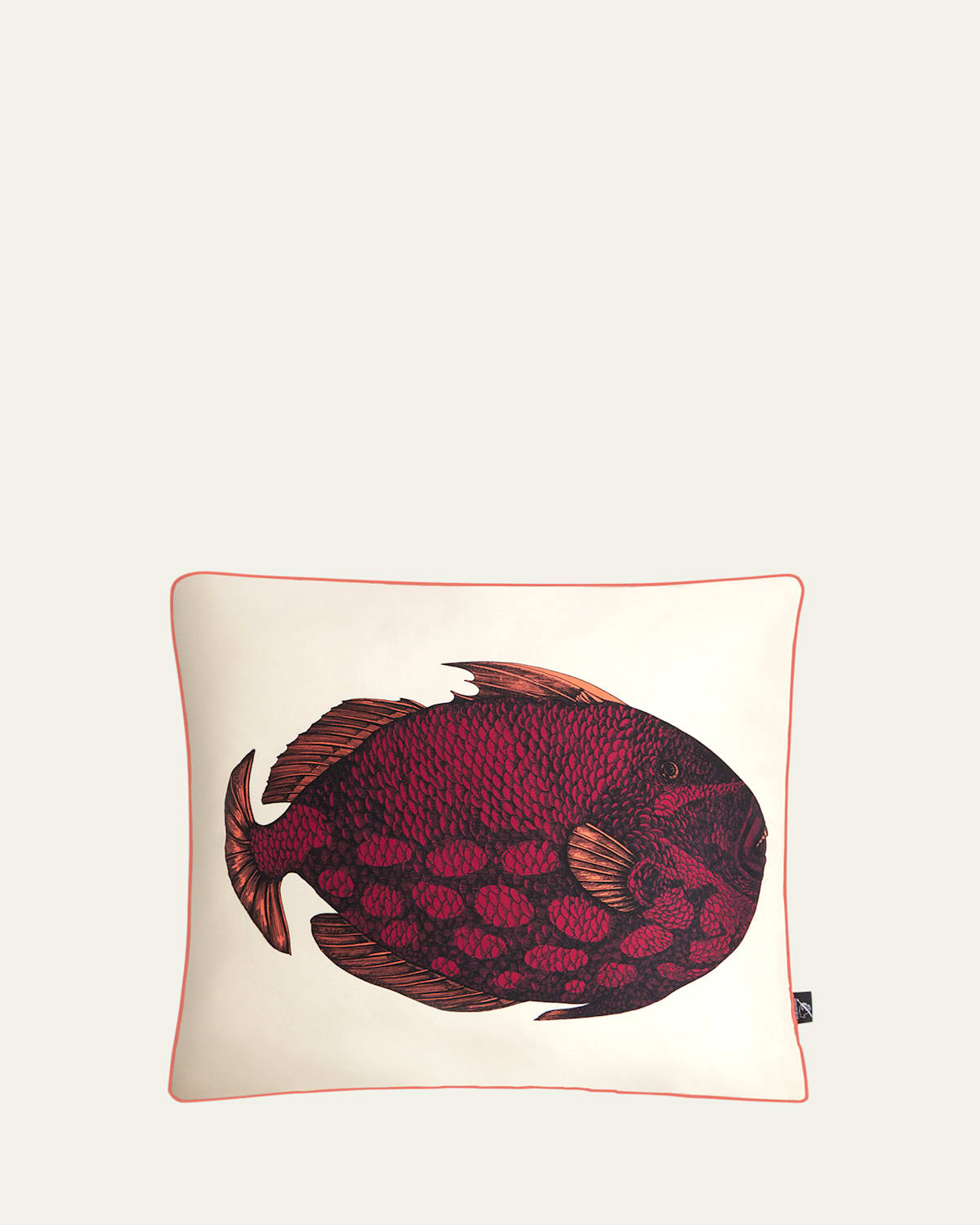Pesci Printed Cushion, 17.5" Square