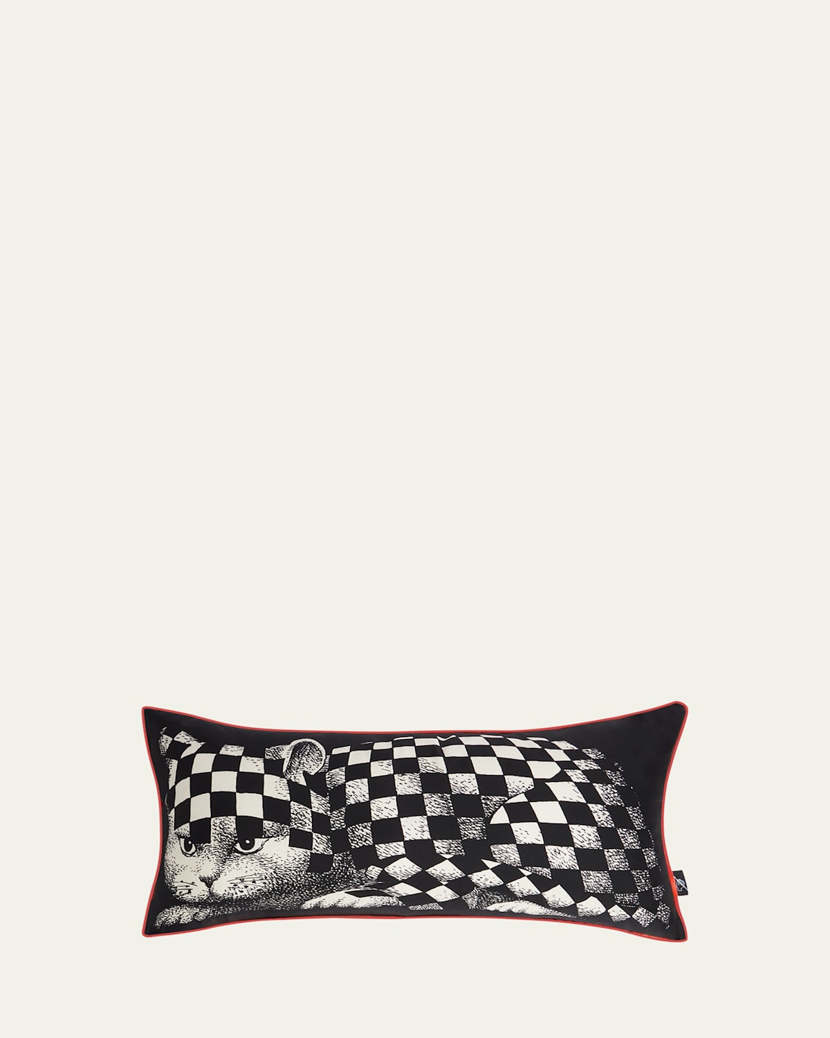 Fornasetti High Fidelity Printed Cushion, 11.7" X 23.4" In Multi