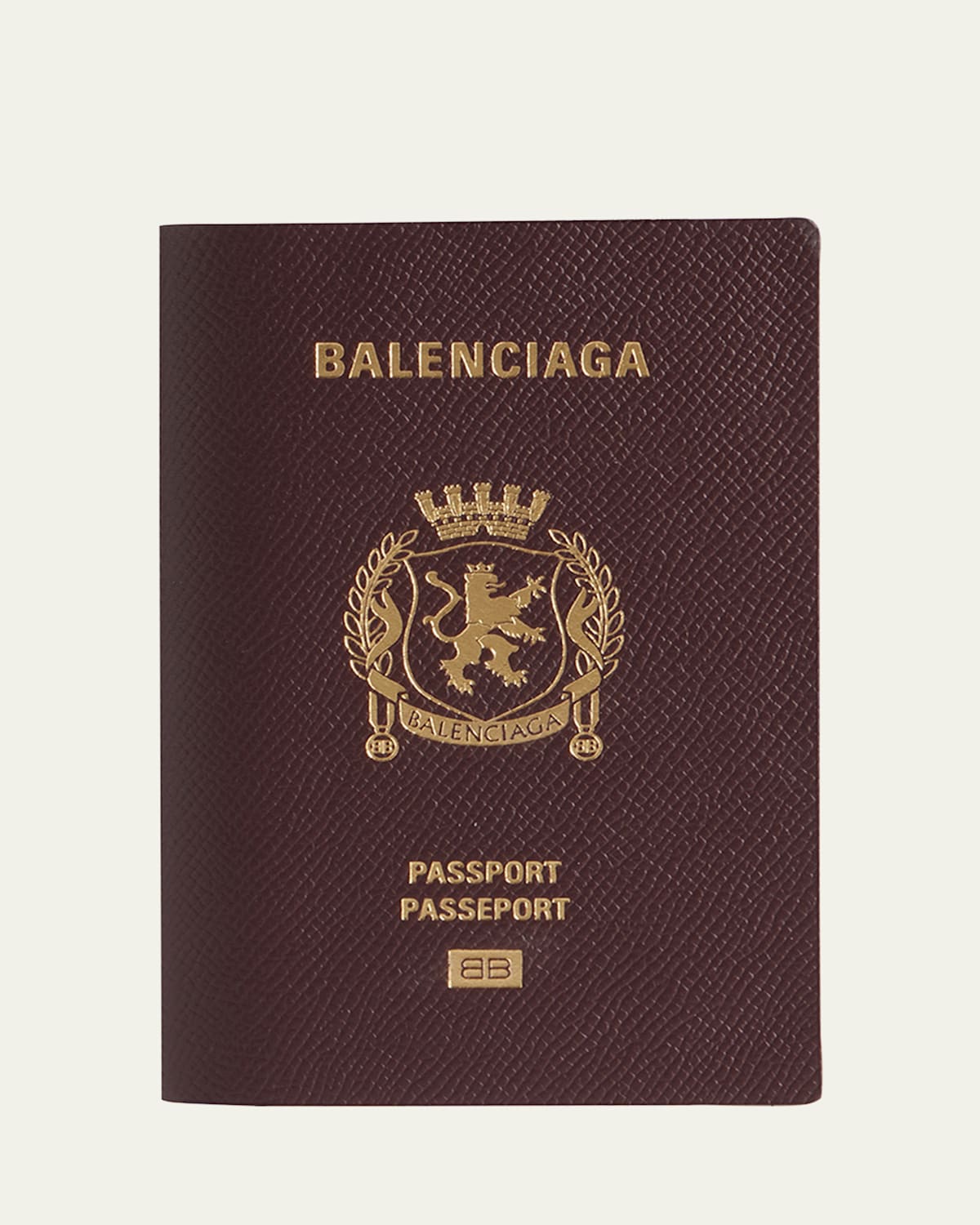 Balenciaga 2 Tickets Passport Long Wallet In Passport Burgundy