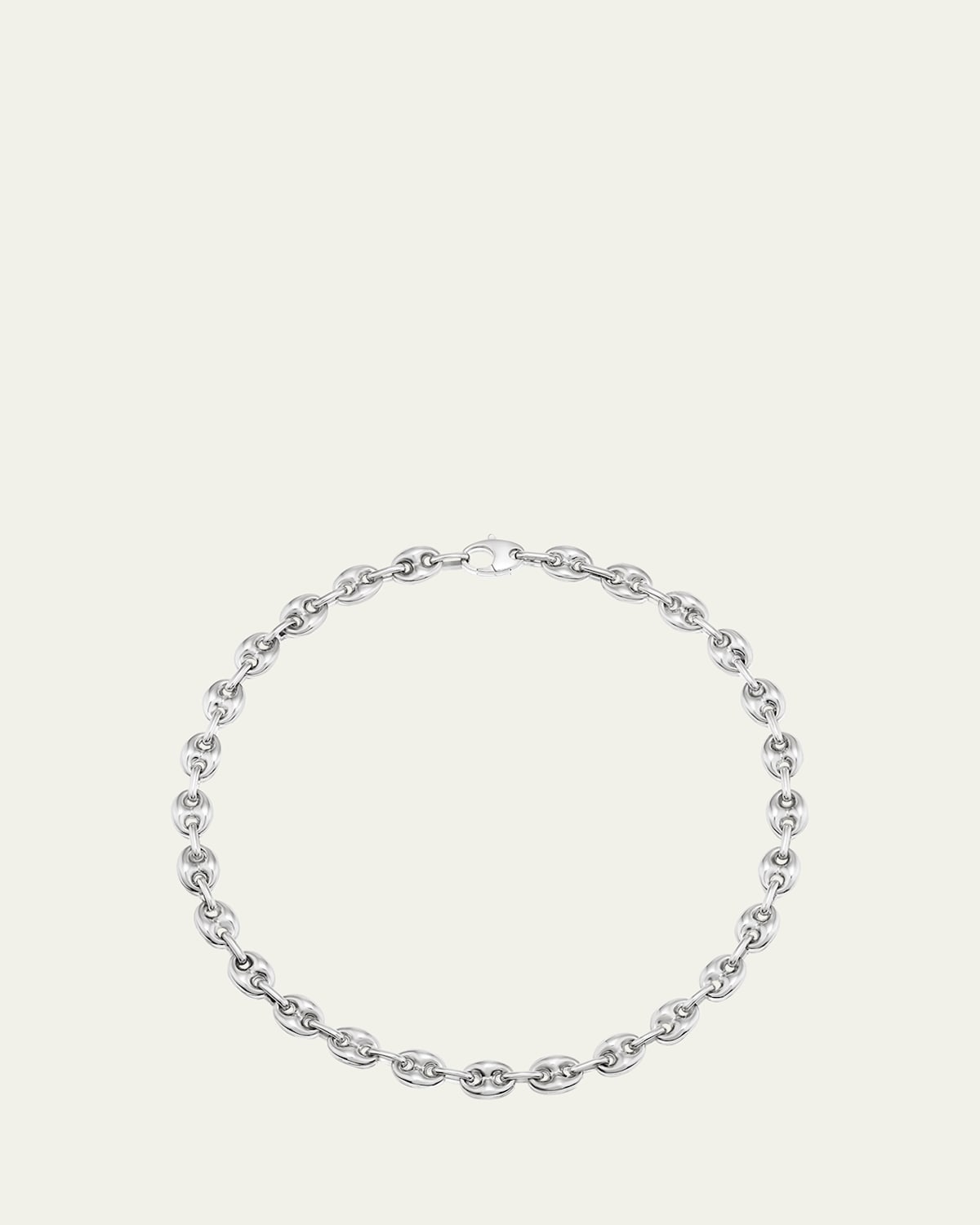 Sterling Silver Puffy Graduated Mariner Chain, 20"L