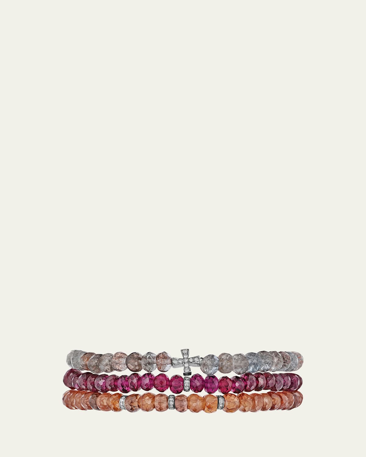 5mm Mini Diamond and Gemstone Bundle Bracelet Set