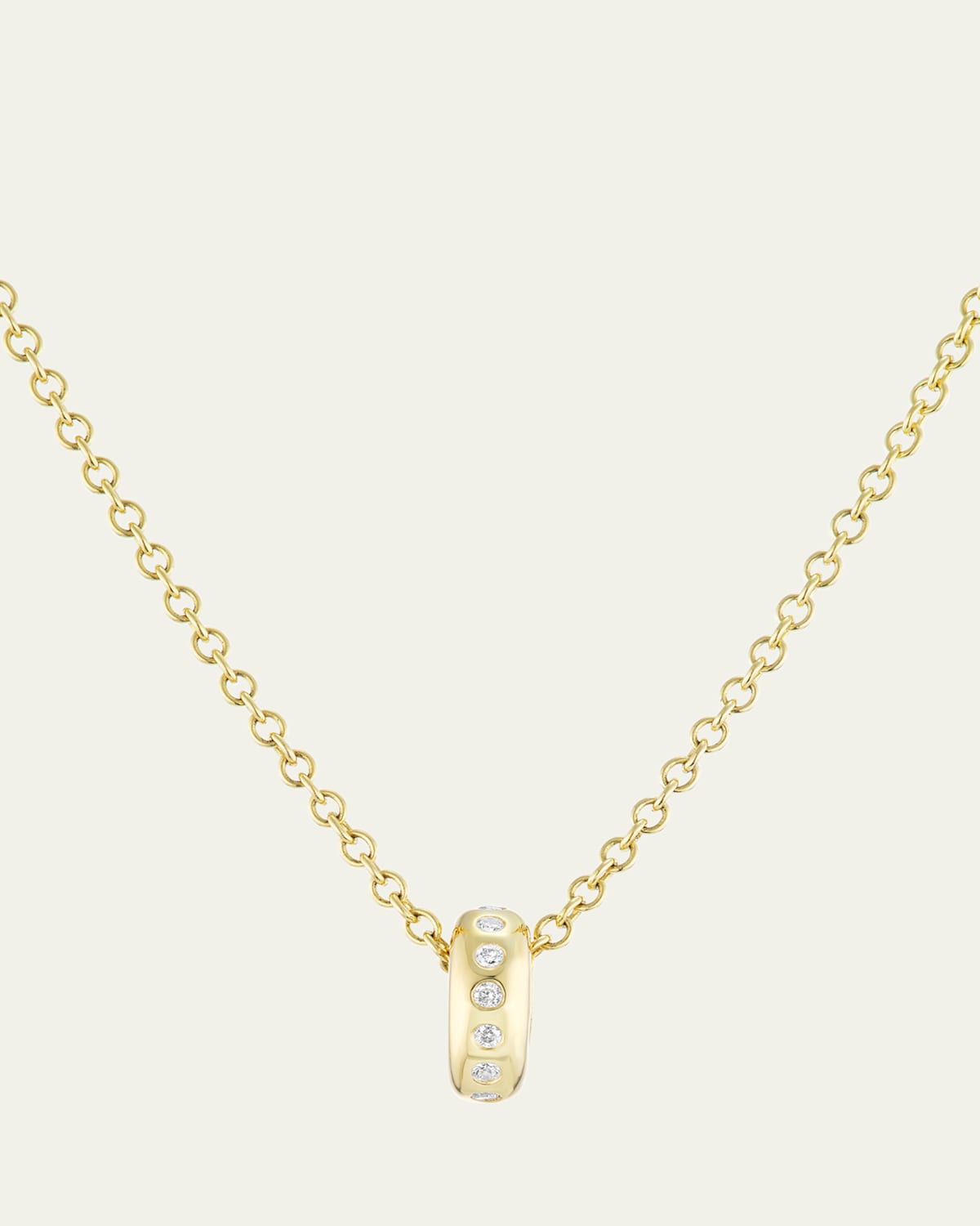 Narrow Diamond Enhancer on Chain Necklace, 18"L