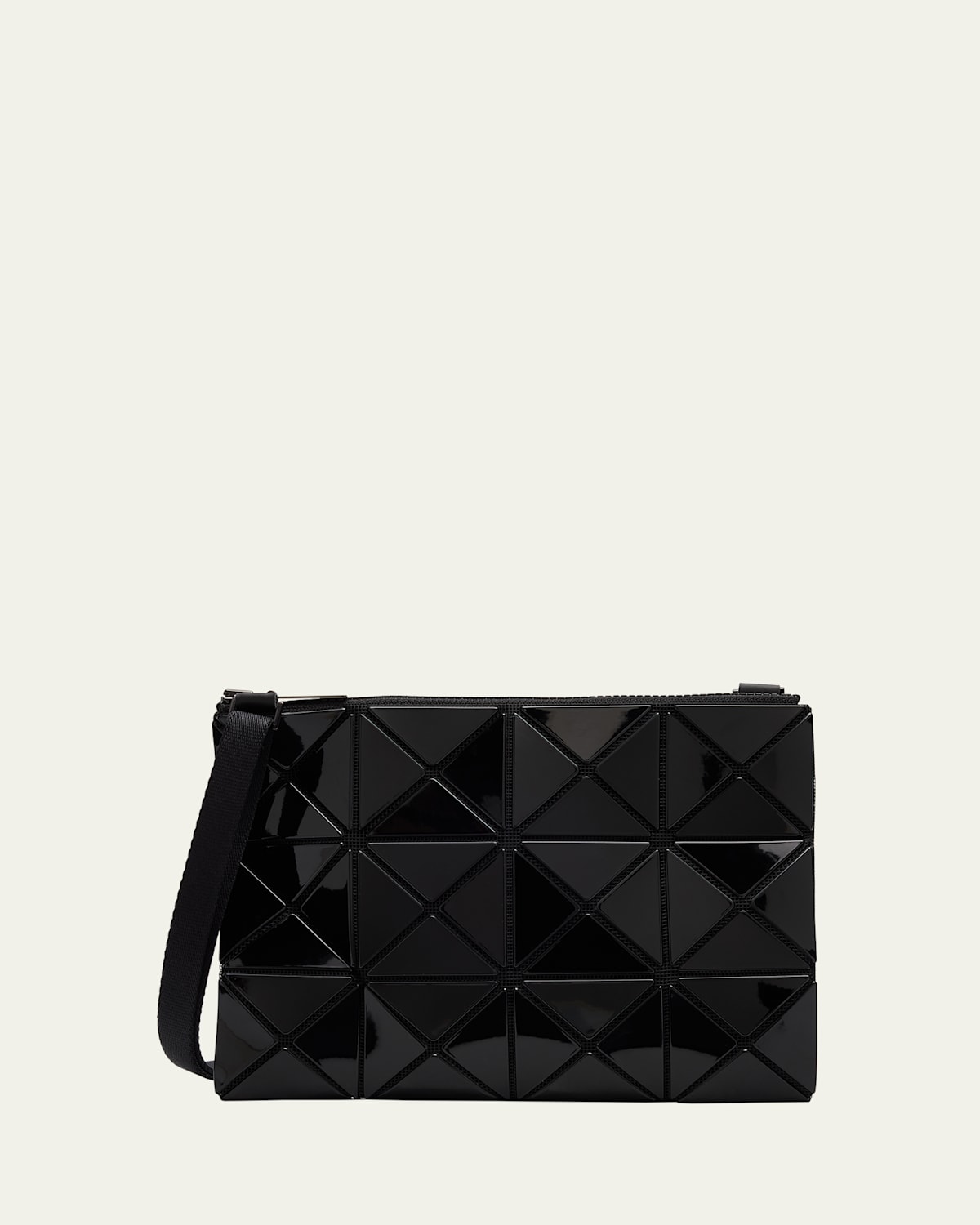 Geometric Zip Patent Crossbody Bag