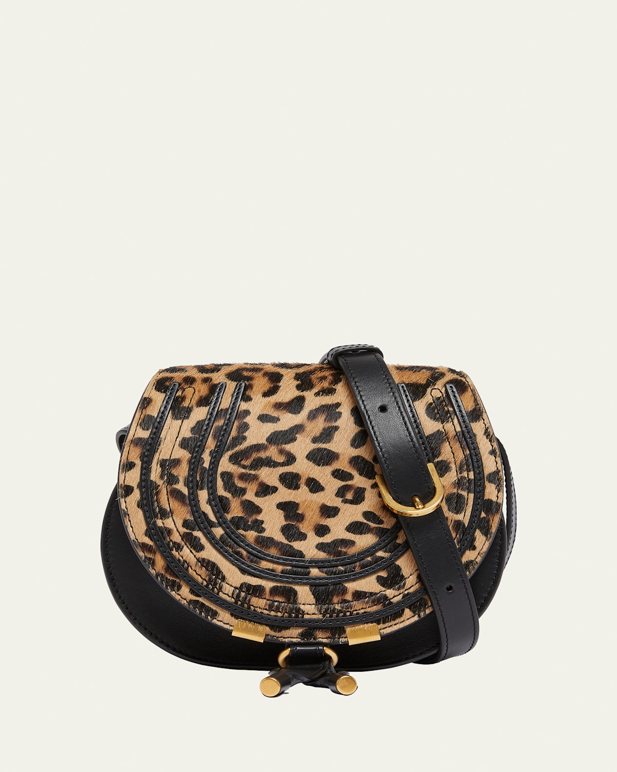 Marcie Small Crossbody Bag in Leopard-Print Calf Hair