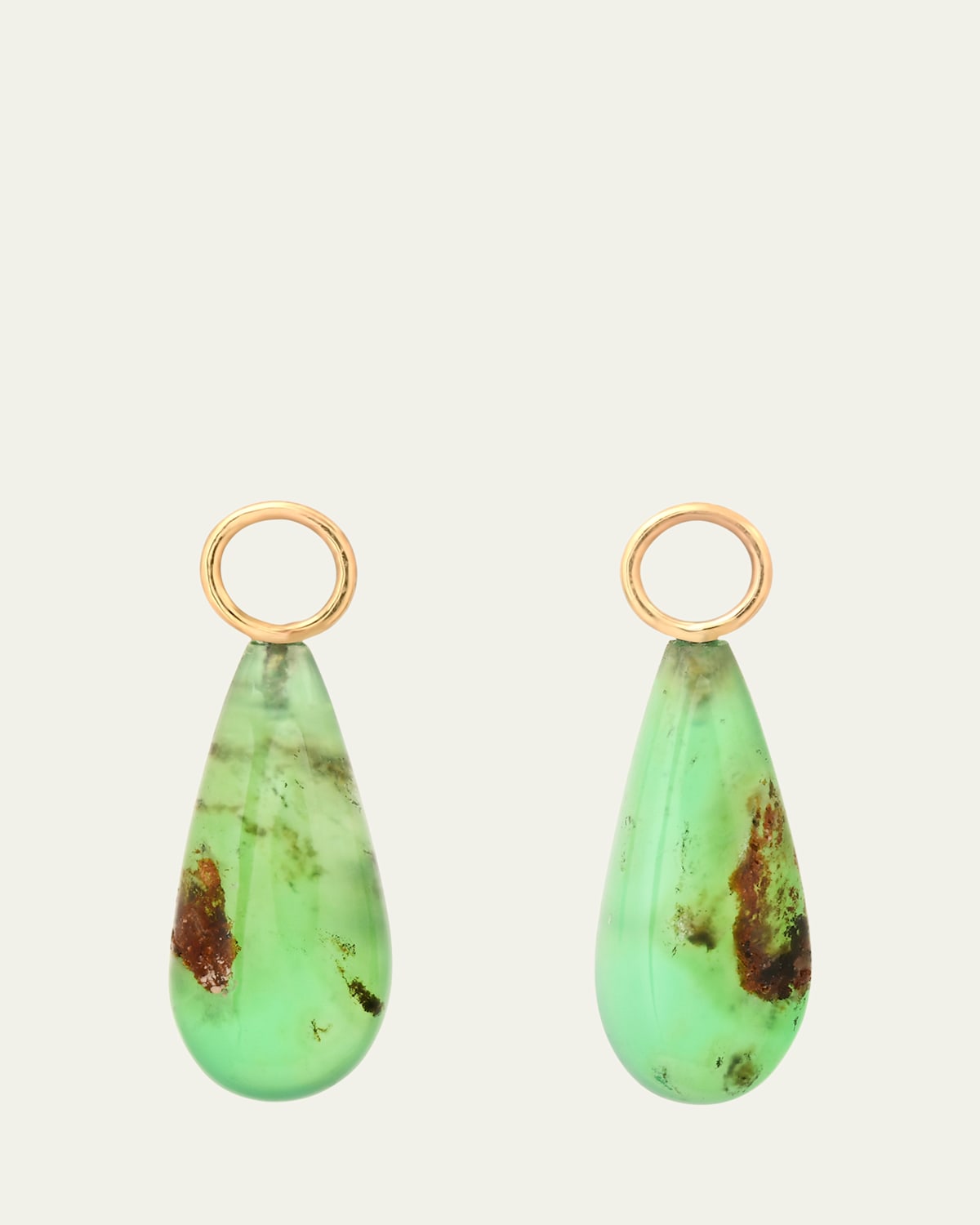 Mini Australian Chrysoprase Briolette Ear Charms
